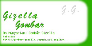 gizella gombar business card